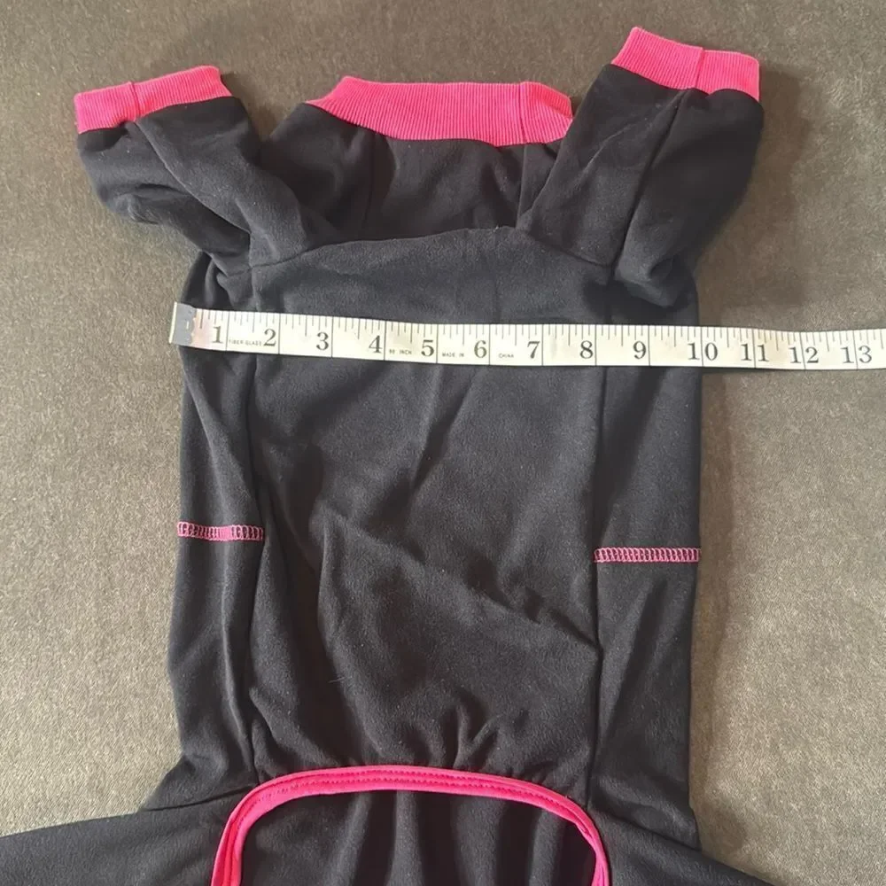 Dog One Piece Jumpsuit Pajamas Black and Pink Size XXL for Small Dogs NEW